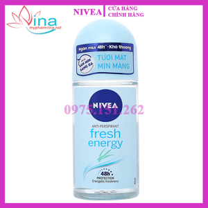 Lăn khử mùi tươi mát mịn màng NIVEA Energy Fresh