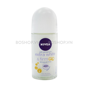 Lăn ngăn mùi sáng mịn săn chắc da Nivea Extra White & Firm Q10 50ml