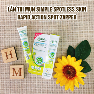 Lăn trị mụn Simple Spotless Skin Rapid Action Spot Zapper 15ml