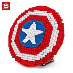 Lắp ráp lego khiên của siêu anh hùng Capatain America 405 chi tiết SY1454