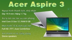 Laptop Acer Aspire 3 A315-59-314F NX.K6TSV.002 - Intel Core i3-1215U, 8GB RAM, SSD 256GB, Intel UHD Graphics, 15.6 inch