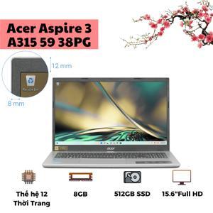 Laptop Acer Aspire 3 A315-59-38PG NX.K6TSV.00A - Intel Core i3-1215U, 8GB RAM, SSD 512GB, Intel UHD Graphics, 15.6 inch