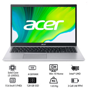 Laptop Acer Aspire 5 A515-55-35SE - Intel Core i3-1005G1, 4GB RAM, SSD 128GB, AMD Radeon Vega Graphics, 15.6 inch