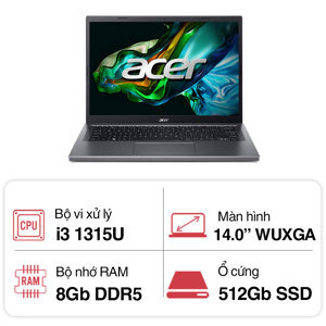 Laptop Acer Aspire A514 56P 35X7 NX.KHRSV.001 - Intel Core i3-1315U, RAM 8GB, 512GB SSD, Intel UHD Graphics, 14 inch