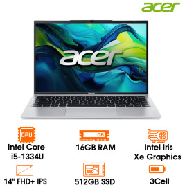 Laptop Acer Aspire Lite AL14-52M-54CJ NX.J39SV.002 - Intel Core i5-1334U, 16GB RAM, SSD 512GB, Intel Iris Xe Graphics, 14 inch