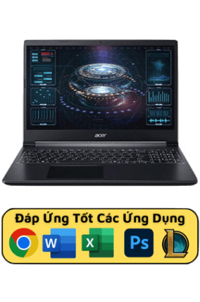 Laptop Acer Gaming Aspire 7 A715-42G-R4XX NH.QAYSV.008 - AMD Ryzen R5-5500U, 8GB RAM, SSD 256GB, Nvidia GeForce GTX 1650 4GB GDDR6, 15.6 inch