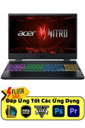 Laptop Acer Nitro 16 Phoenix AN16-41-R5M4 NH.QKBSV.003 - AMD Ryzen 5 7535HS, 8GB RAM, SSD 512GB, Nvidia GeForce RTX 4050 6GB, 16 inch