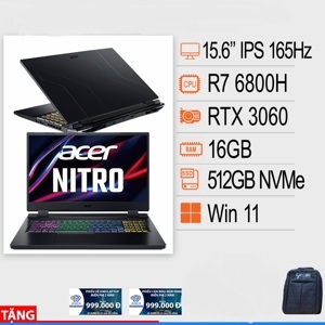 Laptop Acer Nitro 5 AN515-46-R6QR NH.QH4SV.001 - AMD Ryzen 7-6800H, 16GB RAM, SSD 512GB, Nvidia GeForce RTX 3060 6GB GDDR6, 15.6 inch