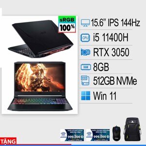 Laptop Acer Nitro 5 AN515-57-53F9 NH.QENSV.008 - Intel Core i5-11400H, 8GB RAM, SSD 512GB, Nvidia GeForce RTX 3060 6GB, 15.6inch