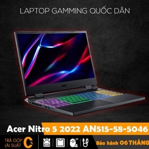 Laptop Acer Nitro 5 Tiger 2022 AN515-58-5046 - Intel core i5-12500H, 16GB RAM, SSD 512GB, Nvidia GeForce RTX 3050Ti 4GB GDDR6, 15.6 inch