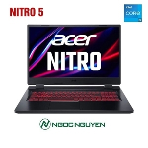 Laptop Acer Nitro 5 Tiger 2022 AN517-55 - Intel Core i5-12500H, 8GB RAM, SSD 512GB, Nvida GeForce RTX 3050 4GB GDDR6, 17.3 inch