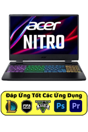 Laptop Acer Nitro 5 Tiger AN515-58-74B7 - Intel Core i7-12700H, 8GB RAM, SSD 512GB, Nvidia GeForce RTX 3060 6GB, 15.6 inch