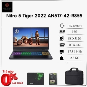 Laptop Acer Nitro 5 Tiger AN517-42-R85S - AMD Ryzen 7 6800H, 16GB RAM, SSD 1TB, Nvidia GeForce RTX 3060 6GB, 17.3 inch