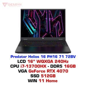 Laptop Acer Predator Helios 16 PH16-71-72BV - Intel Core i7 13700HX, 16GB RAM, SSD 512GB, Nvidia GeForce RTX 4070 8GB GDDR6, 16 inch