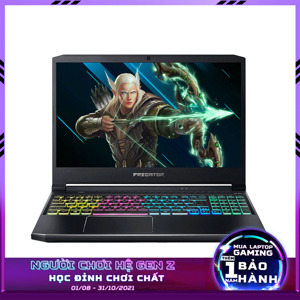 Laptop Acer Predator Helios 300 PH315-53-78TN NH.QAUSV.005 - Intel Core i7-10750H, 16GB RAM, SSD 512GB, Nvidia GeForce RTX 3060 6GB GDDR6, 15.6 inch