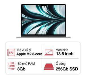 Laptop Apple Macbook Air M2 2022 - Apple M2 8 Cores, 16GB RAM, SSD 256GB, 8 Cores, 13.6 inch