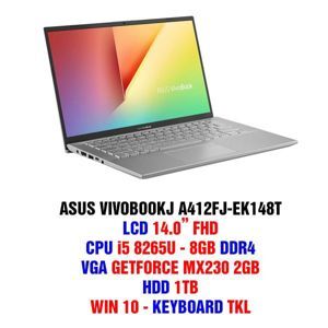 Laptop Asus A412FJ-EK148T - Intel Core i5-8265U, 8GB RAM, HDD 1TB, Nvidia GeForce MX230 2GB GDDR5, 14 inch
