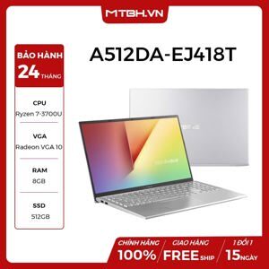 Laptop Asus A512DA-EJ418T - AMD Ryzen 7-3700U, 8GB RAM, SSD 256GB, Radeon RX Vega 10 Graphics, 15.6 inch