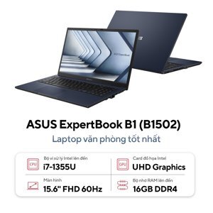 Laptop Asus ExpertBook B1 B1502CVA-NJ0176W - Intel Core i7-1355U, Ram 16GB, SSD 512GB, Intel UHD Graphics, 15.6 inch