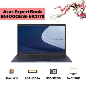 Laptop Asus ExpertBook B1400CEAE-EK2779 - Intel Core i5-1135G7, RAM 8GB, SSD 256GB, Intel Iris Xe Graphics, 14.0 inch