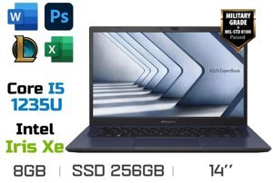 Laptop Asus ExpertBook B1402CBA-EK0725W - Intel Core i3-1215U, 8GB RAM, SSD 256GB, Intel Iris Xe Graphics, 14 inch