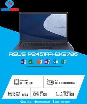 Laptop Asus ExpertBook P2451FA-EK2786 - Intel core i7-10510U, 8GB RAM, SSD 512GB, Intel UHD Graphics, 14 inch