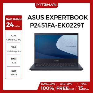 Laptop Asus ExpertBook P2451FA-EK0229T - Intel Core i5-10210U, 8GB RAM, SSD 512GB, Intel UHD Graphics, 14 inch