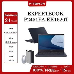 Laptop Asus ExpertBook P2451FA-EK1620T - Intel core i5-10210U, 8GB RAM, SSD 512GB, Intel UHD Graphics, 14 inch