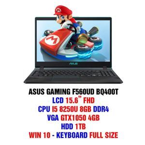 Laptop Asus F560UD-BQ400T - Intel core i5-8250U, 8GB RAM, HDD 1TB, Nvidia GTX1050 4GB DDR5, 15.6 inch