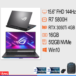 Laptop Asus Gaming ROG Strix G513QE-HN010T - AMD Ryzen 7 5800H, 16Gb RAM, SSD 512GB, Nvidia GeForce RTX 3050Ti 4GB GDDR6, 15.6 inch