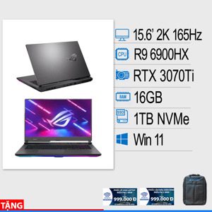 Laptop Asus Gaming ROG Strix G15 G513RW-HQ223W - AMD Ryzen 7 6800H, 16Gb RAM, SSD 1TB, Nvidia GeForce RTX 3070 Ti 8GB GDDR6 + AMD Radeon Graphics, 15.6 inch