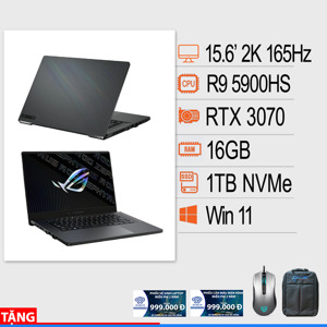 Laptop Asus Gaming ROG Zephyrus G GA503QR-HQ093T - AMD Ryzen 9 5900HS, 16GB RAM, SSD 1TB, Nvidia GeForce RTX 3070 8GB GDDR6, 15.6 inch