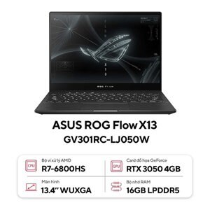 Laptop Asus Rog Flow X13 GV301RC-LJ050W - AMD Ryzen 7-6800HS, 16Gb RAM, SSD 512GB, Nvidia GeForce RTX 3050 4GB GDDR6, 13.4 inch