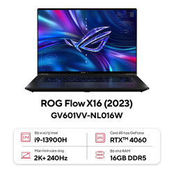 Laptop Asus ROG Flow X16 GV601VV-NL016W - Intel core i9-13900H, 16GB RAM, SSD 1TB, Nvidia GeForce RTX 4060 8GB GDDR6, 16 inch