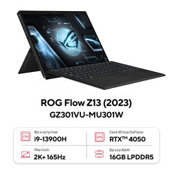 Laptop Asus Rog Flow Z13 GZ301VU-MU301W - Intel Core i9-13900H, 16GB RAM, SSD 1TB, Nvidia GeForce RTX 4050 6GB GDDR6, 13.4 inch