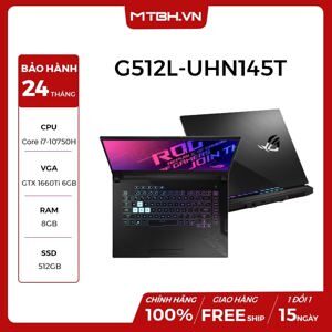 Laptop Asus Rog Strix G15 G512L-UHN145T - Intel Core i7-10750H, 8GB RAM, SSD 512GB, Nvidia GeForce GTX 1660Ti 6GB GDDR6 + Intel UHD Graphics, 15.6 inch