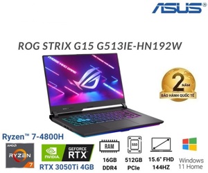 Laptop Asus ROG Strix G15 G513IE-HN192W - AMD Ryzen 7 4800H, 16GB RAM, SSD 512GB, Nvidia GeForce RTX3050Ti 4GB GDDR6, 15.6 inch