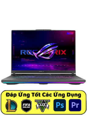 Laptop Asus ROG Strix G16 G614JU-N3777W - Intel Core i7-13650HX, 16GB RAM, SSD 512GB, Nvidia GeForce RTX 4050 6GB GDDR6 + Intel UHD Graphics, 16 inch