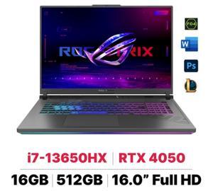 Laptop Asus ROG Strix G16 G614JU-N3777W - Intel Core i7-13650HX, 16GB RAM, SSD 512GB, Nvidia GeForce RTX 4050 6GB GDDR6 + Intel UHD Graphics, 16 inch