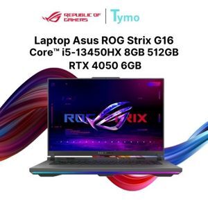 Laptop Asus ROG Strix G16 G614JU-N3135W - Intel Core i5-13450HX, 8GB RAM, SSD 512GB, Nvidia GeForce RTX 4050 6GB GDDR6 + Intel UHD Graphics, 16 inch