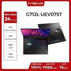 Laptop Asus ROG Strix G17 G712L-UEV075T - Intel Core i7-10750H, 16GB RAM, SSD 512GB, Nvidia GeForce GTX 1660Ti 6GB GDDR6, 17.3 inch