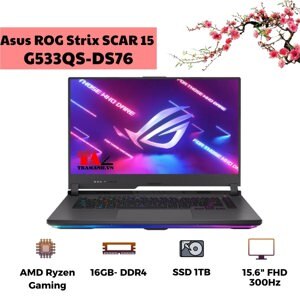 Laptop Asus ROG Strix G533QS-DS76 - AMD Ryzen R7-5800H, 16GB RAM, SSD 1TB, Nvidia GeForce RTX 3080, 15.6 inch