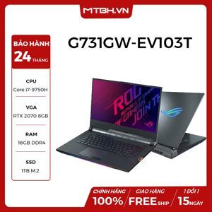 Laptop Asus Rog Strix Scar III G731GW-EV103T - Intel Core i7-9750H, 16GB RAM, HDD 1TB, Nvidia GeForce RTX 2070 6GB GDDR6, 17.3 inch