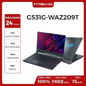 Laptop Asus Rog Strix Scar III G531G-WAZ209T - Intel Core i7-9750H, 16GB RAM, HDD 1TB, Nvidia GeForce RTX 2070 8GB GDDR6, 15.6 inch