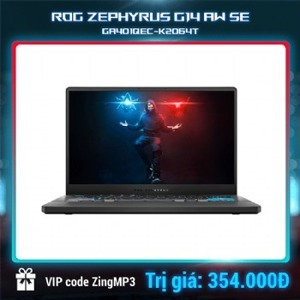 Laptop Asus ROG Zephyrus G14 GA401QEC-K2064T - AMD Ryzen 9 5900HS, 16Gb RAM, SSD 1TB, Nvidia GeForce GTX 3050Ti 4GB GDDR6, 14 inch