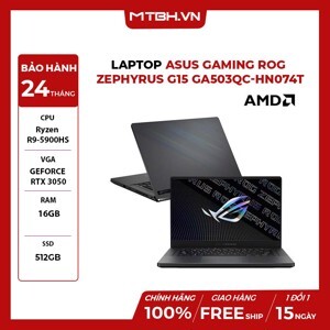 Laptop Asus ROG Zephyrus G15 GA503QC-HN074T - AMD Ryzen R9-5900HS, 16GB RAM, SSD 512GB, Nvidia GeForce RTX 3050 4GB DDR6, 15.6 inch