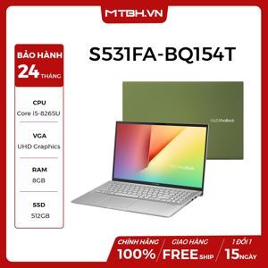 Laptop Asus S531FA-BQ154T - Intel Core i5-8250U, 8GB RAM, SSD 512GB, Intel UHD Graphics 620, 15.6 inch