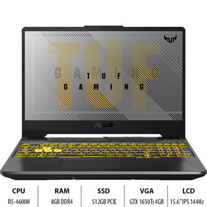Laptop Asus TUF Gaming A15 FA506II-AL012T - AMD Ryzen 5-4600H, 8GB RAM, SSD 512GB, Nvidia GeForce GTX 1650Ti 4GB GDDR6 + AMD Radeon Graphics, 15.6 inch
