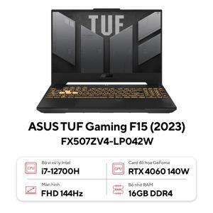 Laptop Asus TUF Gaming F15 FX507ZV4-LP041W - Intel Core i7-12700H, 8GB RAM, SSD 512GB, Nvidia GeForce RTX 4060 8GB GDDR6 + Intel Iris Xe Graphics, 15.6 inch