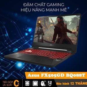 Laptop Asus TUF Gaming FX505GD-BQ088T - Intel Core i5 - 8300H, 8GB RAM, HDD 1TB, Nvidia GeForce GTX 1050, với 4GB GDDR5 Vram, 15.6 inch